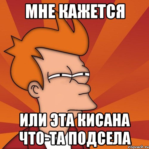Мне кажется или эта кисана что-та подсела, Мем Мне кажется или (Фрай Футурама)