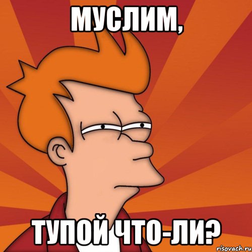 муслим, тупой что-ли?, Мем Мне кажется или (Фрай Футурама)