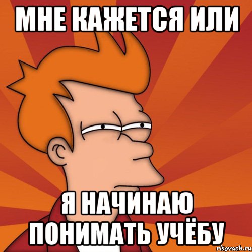 мне кажется или я начинаю понимать учёбу, Мем Мне кажется или (Фрай Футурама)