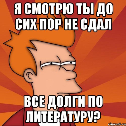 я смотрю ты до сих пор не сдал все долги по литературу?, Мем Мне кажется или (Фрай Футурама)