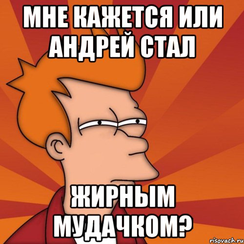Мне кажется или Андрей стал жирным мудачком?, Мем Мне кажется или (Фрай Футурама)