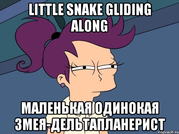 little snake gliding along маленькая одинокая змея-дельтапланерист, Мем Мне кажется или (с Лилой)