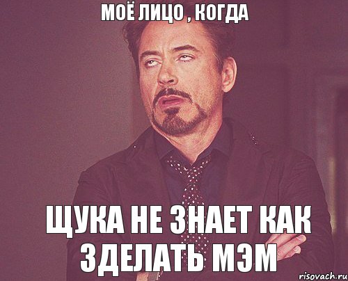 моё лицо , когда щука не знает как зделать мэм, Мем твое выражение лица