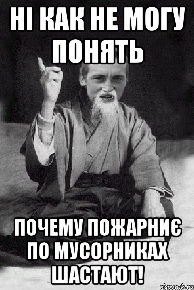 ні как не могу понять почему пожарниє по мусорниках шастают!, Мем Мудрий паца