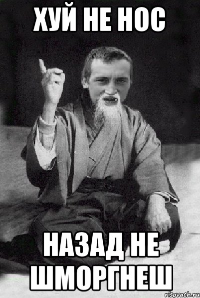 Хуй не нос Назад не шморгнеш, Мем Мудрий паца