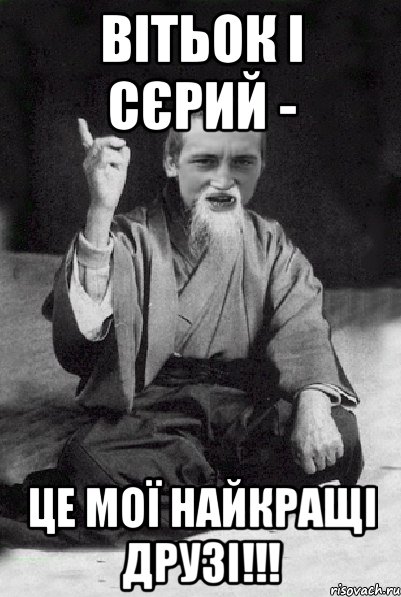 Вітьок і Сєрий - це мої НАЙКРАЩІ ДРУЗі!!!, Мем Мудрий паца