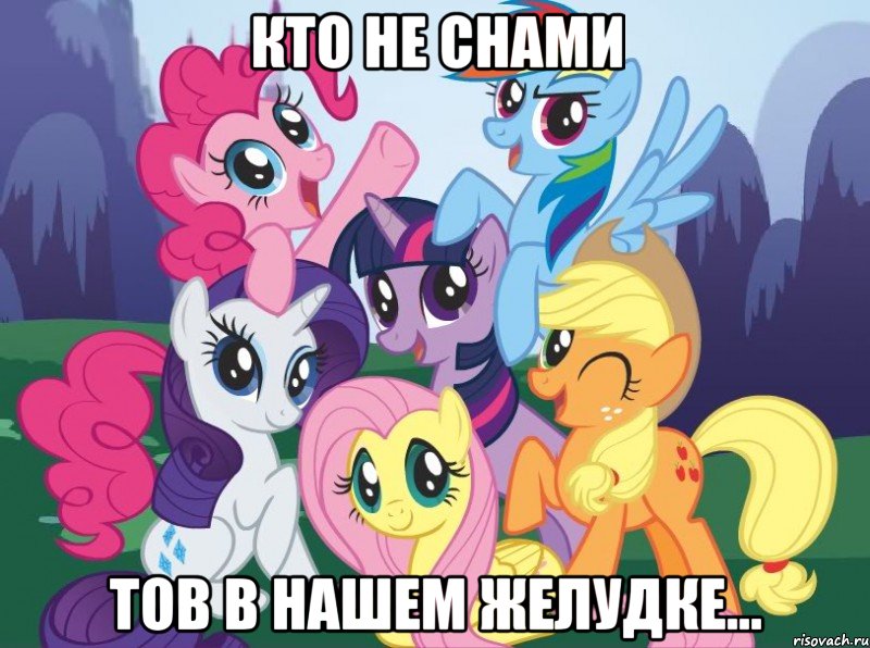 Кто не снами Тов в нашем желудке..., Мем My little pony