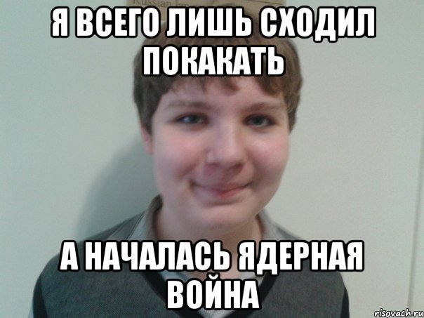 я всего лишь сходил покакать а началась ядерная война