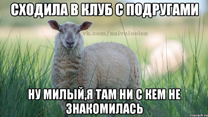 Сходила в клуб с подругами ну милый,я там ни с кем не знакомилась