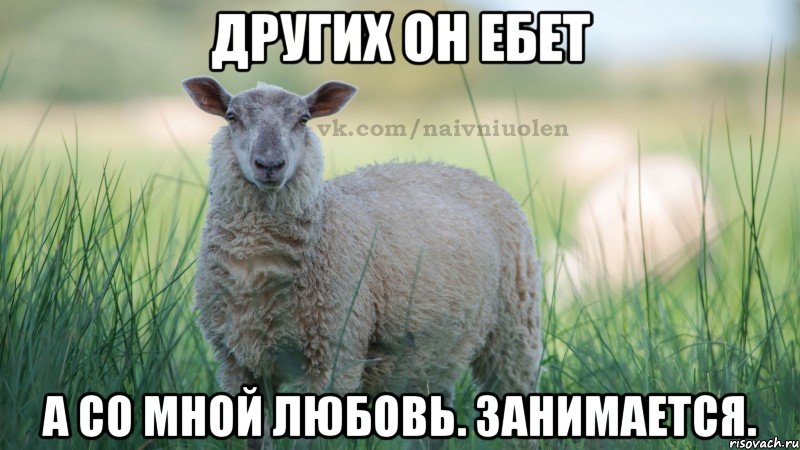 Других он ебет а со мной любовь. занимается.