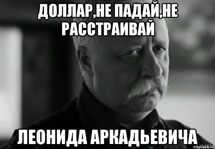 Доллар,не падай,не расстраивай Леонида Аркадьевича, Мем Не расстраивай Леонида Аркадьевича