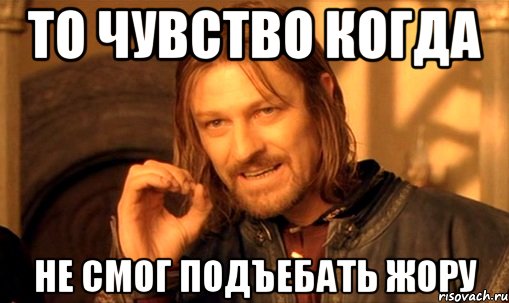 то чувство когда не смог подъебать жору, Мем Нельзя просто так взять и (Боромир мем)