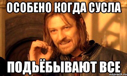 Особено когда СУСЛА ПОДЬЁБЫВАЮТ ВСЕ, Мем Нельзя просто так взять и (Боромир мем)