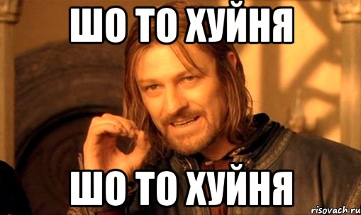 ШО ТО ХУЙНЯ ШО ТО ХУЙНЯ, Мем Нельзя просто так взять и (Боромир мем)