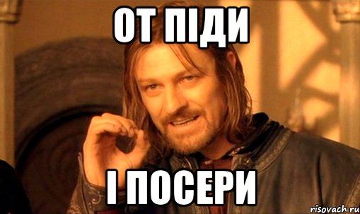 от піди і посери, Мем Нельзя просто так взять и (Боромир мем)