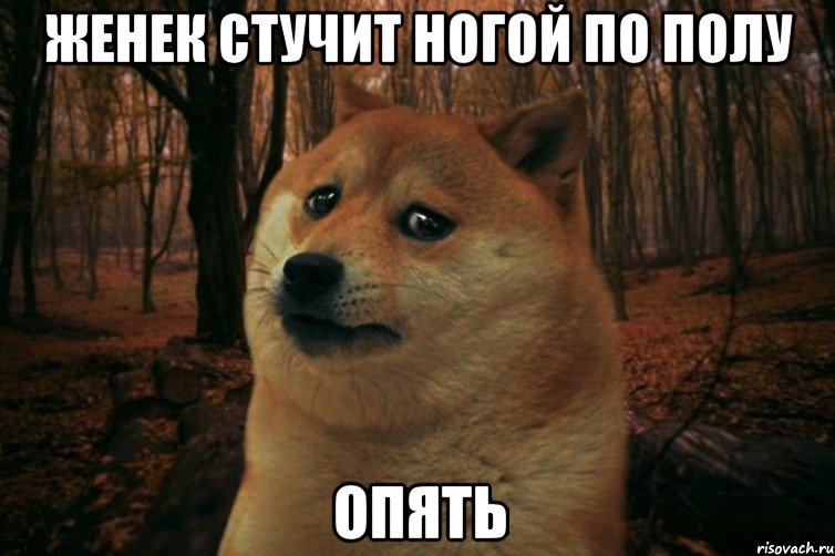Женек стучит ногой по полу ОПЯТЬ