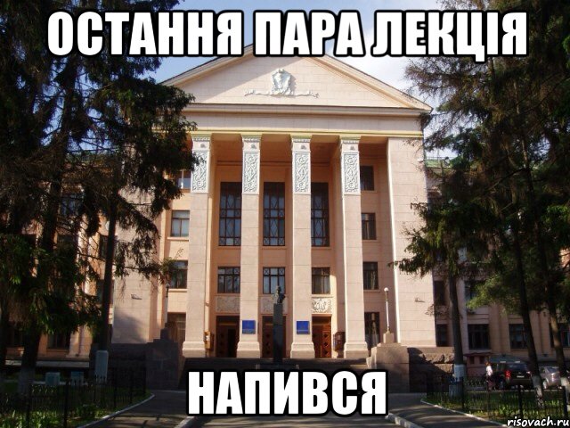 Остання пара лекція Напився