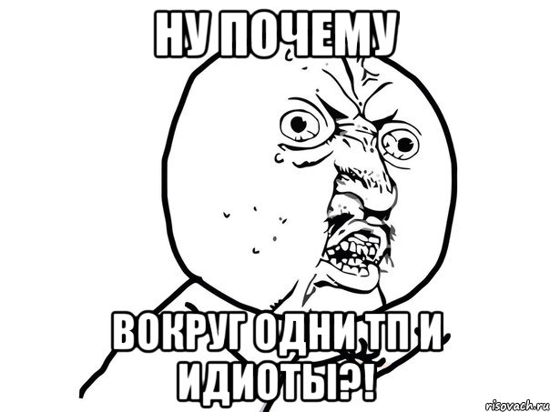 НУ ПОЧЕМУ ВОКРУГ ОДНИ ТП И ИДИОТЫ?!, Мем Ну почему (белый фон)