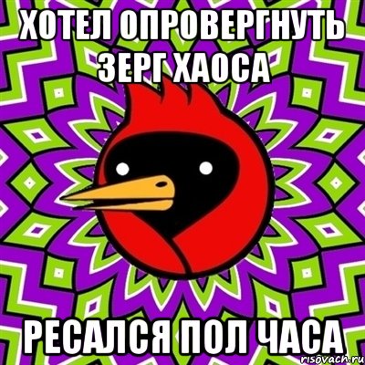 хотел опровергнуть зерг хаоса ресался пол часа, Мем Омская птица