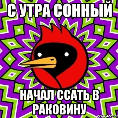 С утра сонный Начал ссать в раковину, Мем Омская птица