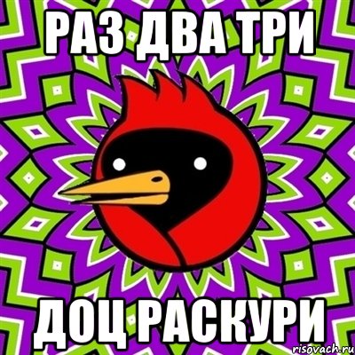 раз два три доц раскури, Мем Омская птица