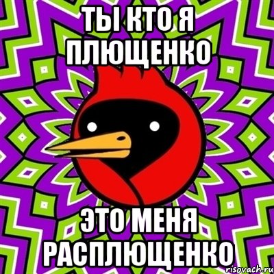 ТЫ КТО Я ПЛЮЩЕНКО ЭТО МЕНЯ РАСПЛЮЩЕНКО, Мем Омская птица