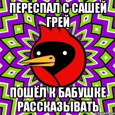 Переспал с Сашей Грей Пошёл к бабушке рассказывать, Мем Омская птица