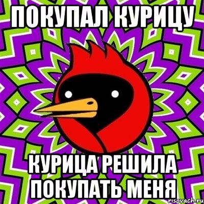 Покупал курицу Курица решила покупать меня, Мем Омская птица