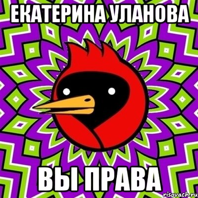 Екатерина Уланова Вы права, Мем Омская птица