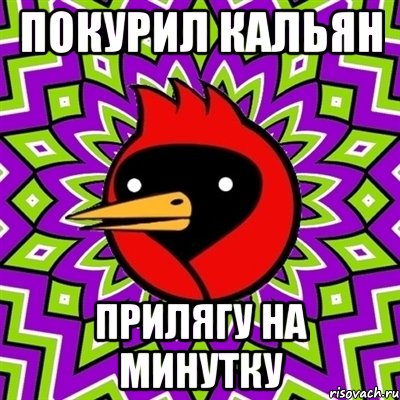 Покурил кальян Прилягу на минутку, Мем Омская птица