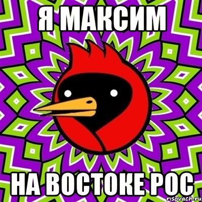 Я Максим на востоке рос, Мем Омская птица