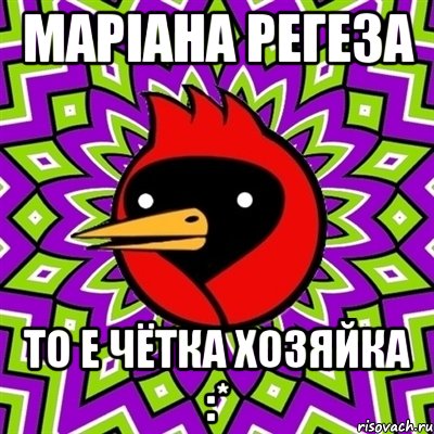 Марiана Регеза то е чётка хозяйка :*, Мем Омская птица