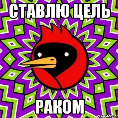 СТАВЛЮ ЦЕЛЬ РАКОМ, Мем Омская птица