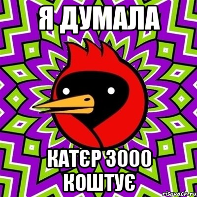 я думала катєр 3000 коштує, Мем Омская птица