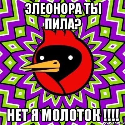 элеонора ты пила? нет я молоток !!!!, Мем Омская птица