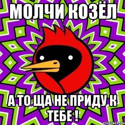 молчи козёл а то ща не приду к тебе !, Мем Омская птица