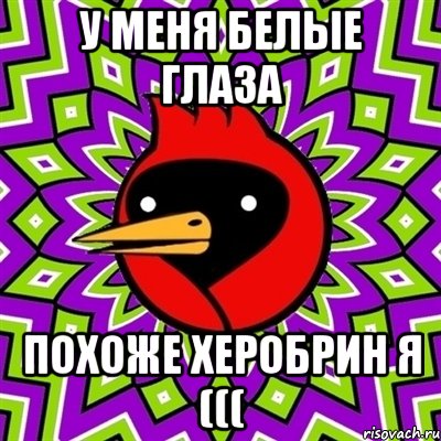 У меня белые глаза Похоже херобрин я (((, Мем Омская птица