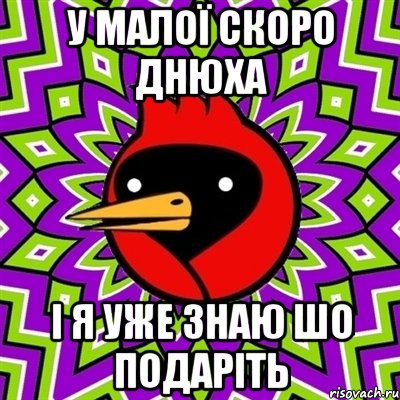 У малої скоро днюха і я уже знаю шо подаріть, Мем Омская птица
