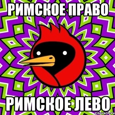 Римское Право Римское Лево, Мем Омская птица