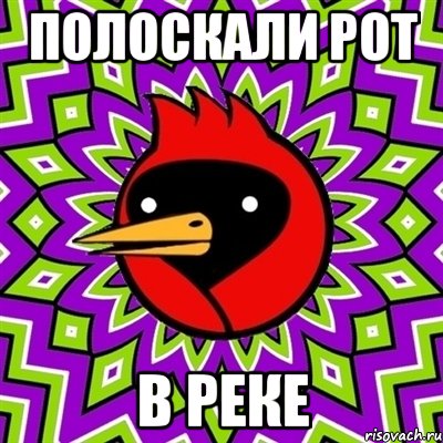 Полоскали рот В реке, Мем Омская птица
