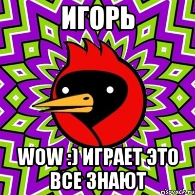 Игорь Wow :) играет это все знают, Мем Омская птица