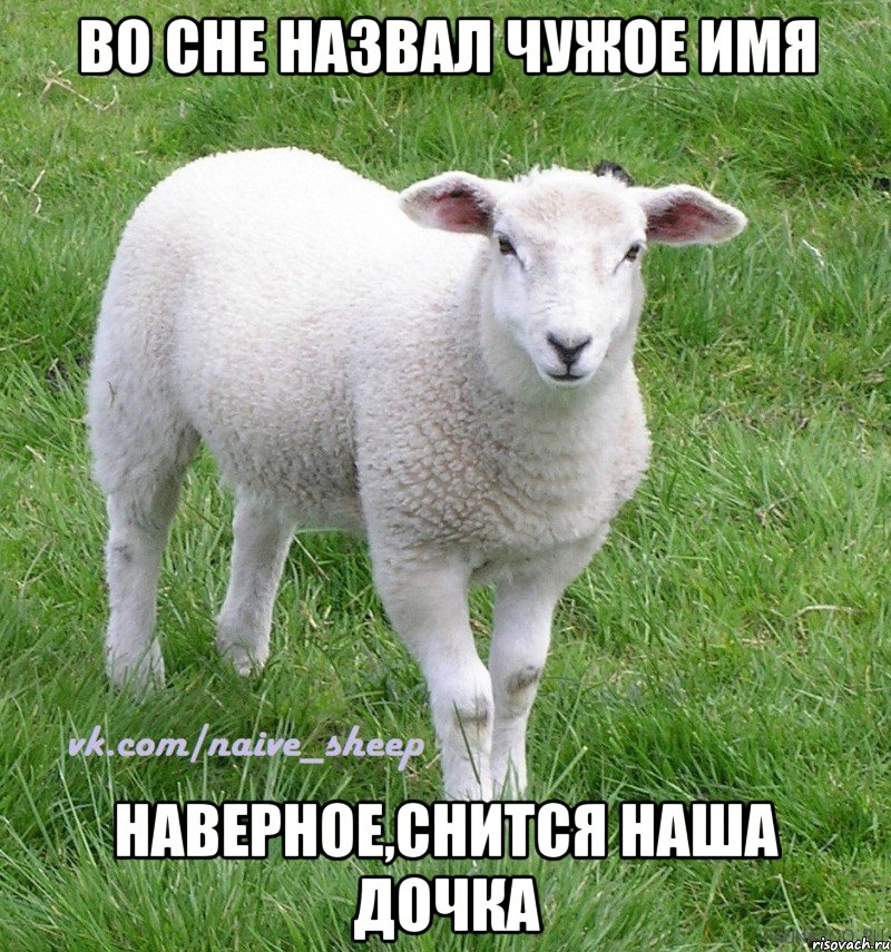 во сне назвал чужое имя наверное,снится наша дочка