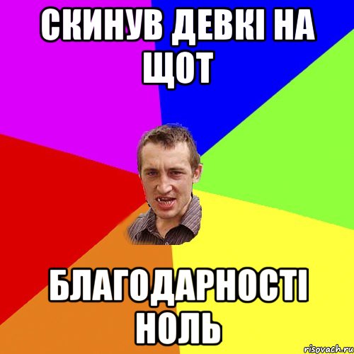 Скинув девкі на щот благодарності ноль, Мем Чоткий паца