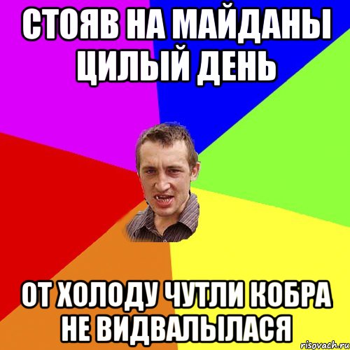 Стояв на майданы цилый день От холоду чутли кобра не видвалылася, Мем Чоткий паца