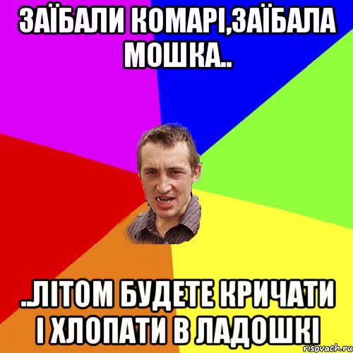 заїбали комарі,заїбала мошка.. ..літом будете кричати і хлопати в ладошкі, Мем Чоткий паца