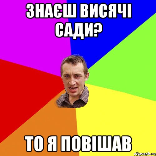 Знаєш висячі сади? то я повішав, Мем Чоткий паца