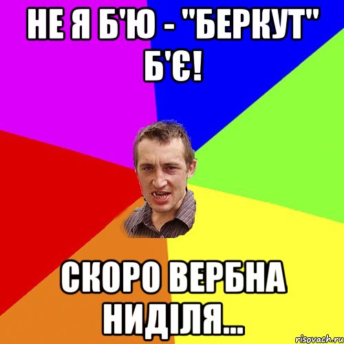 Не я б'ю - "беркут" б'є! Скоро вербна ниділя..., Мем Чоткий паца