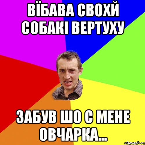 вїбава свохй собакі вертуху забув шо с мене овчарка..., Мем Чоткий паца