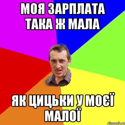 Моя зарплата така ж мала Як цицьки у моєї малої, Мем Чоткий паца