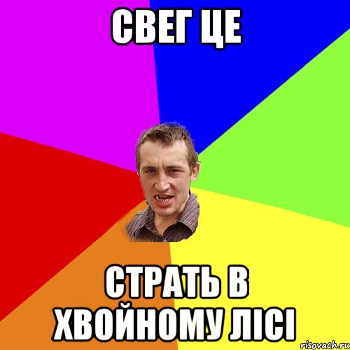 Свег це страть в хвойному лісі, Мем Чоткий паца